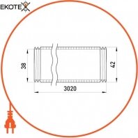 Труба металева e.industrial.pipe.thread.1-1/4" з різьбленням , 3.05 м, Enext, i0370004