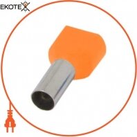 Enext s4037009 изолированный наконечник e.terminal.stand.te.2.4. orange (te4012 orange) 2x4 кв. мм, оранжевый
