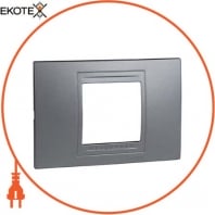 Unica Allegro - декоративна рамка - 2 modules - aluminium