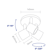 Світильник світлодіодний GSL-02C GLOBAL 12W 4100K білий, Global, 3-GSL-21241-CW