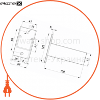 Enext AC-3-41-10 c консоль кронштейна l:100 h профиля 41 мм