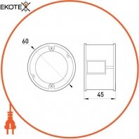 Коробка настановна e.db.stand.101.d60.screw з шурупом цегла/бетон, блокова (упаковка 100 шт), Enext, s0027014