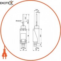 Enext s0070011 выключатель концевой e.limitswitch.07 рычаг-эксцентрик с пластиковым концом
