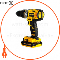Дриль-шуруповерт акумуляторний ударний STANLEY STDC18LHBK, STANLEY, STDC18LHBK
