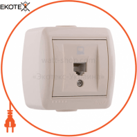 Розетка комп'ютерна 710-0300-139 Колір Крем / Крем 10A 250V~
