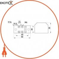 Клемна колодка захищена e.tc.protect.35.3, 35А, 3 полюси, Enext, p056011