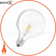 Лампа GLOB филаментный CL G125 60 6W/827 220-240V FIL E27 4X1 OSRAM