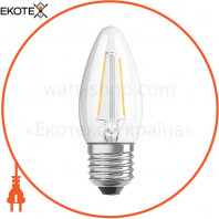 Лампа светодиодная LED CL B40 DIM 4,8W/827 230V FIL E27 10X1 OSRAM