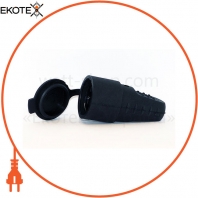 Розетка однофазная з заглушкою 16А 220-240V каучук IP44 Lumex
