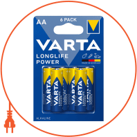 Батарейка VARTA LONGLIFE POWER AA BLI 6 ALKALINE
