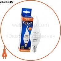 Delux 90011801 лампа светодиодная delux bl37b 6 вт tail 3000k 220в e14 теплый белый crystal