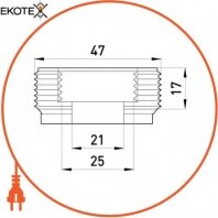 Enext i0410008 труба металлическая e.industrial.pipe.thread.1/2 с резьбой , 3.05 м