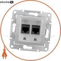 Sedna Розетка PC RJ45 cat.6 STP без рамки, алюминиевый