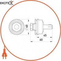 Штекер силовий однополюсний стаціонарний, 50-95 кв. мм, max I=315A, Enext, 3499-200