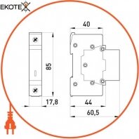 Enext i0330002 устройство для защиты от импульсных перенапряжений e.industrial.surge.spi.35.440, класс в