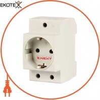 Розетка на DIN-рейку e.socket.pro.din.tms, 230 В, L+N+PE