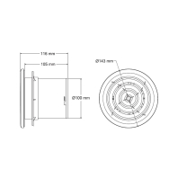 Вентилятор AIRYMAX-3 12W білий, Horoz Electric, 502-100-100