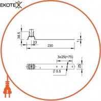 Enext 5215552 держатель проволоки для черепичной кровли, для круглых проводников d 8 мм obo bettermann