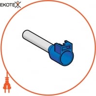 cable end with clipin tag holder long size 50 mm? blue