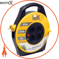 Котушка УК10 з термозахистом 4 місця 2P/10м 2х0,75мм2 GARDEN IEK