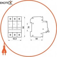 Enext p008010 выключатель нагрузки на din-рейку e.is.3.125, 3р, 125а