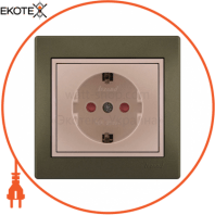 Розетка с защитой от детей - FireProof Бакелит 701-3130-124B Цвет Проходная 16A 250V~