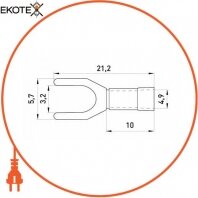 Ізольований наконечник вилочний e.terminal.stand.sv.2.3,2.orange 1.5-2.5 кв. мм, помаранчевий, Enext, s2036021