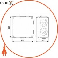 Enext p016003 распределительная коробка e.db.pro.100.100.70