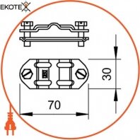 Enext 5336457 разделительный зажим для круглых проводников d 8-10 и плоских проводников fl 30-40 мм obo bettermann