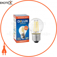 Лампа светодиодная DELUX BL50Р 4 Вт 4000K 220В E27  filament