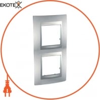 Unica Top - декоративна рамка - 2 gangs, V71 - aluminium