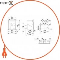 Enext i0810006 воздушный авт. выключатель e.acb.2000f.1600, стационарный, 0,4 кв, 3р, станд. эл. расцепитель, мотор-привод и рн