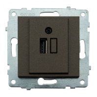 Механизм розетки USB с адаптером GRANO мока