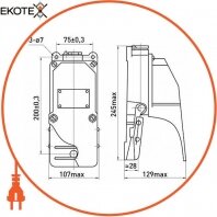 Enext p0810153 выключатель ножной e.fs.03 металлический с защитой