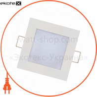 Панель вбудована LED 6W 2700K 270Lm 165-260V 113,5мм. квадратна біла , Horoz Electric, 056-005-0006-010