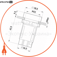 Кнопка e.SB7.12 чорна NO+NC, Enext, p0810001