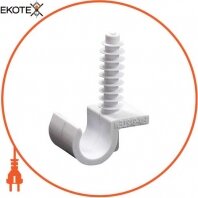 Хомут-кліпса e.pipe.uni.clip.stand.16 для труби д. 16 універсальний з дюбелем, Enext, s13035001
