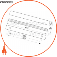 Enext l001035 светильник люминесцентный с призматическим плафоном e.lum.cpw.2.20.new 2х20w ip65 (новый дизайн)