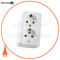 Розетка накл. двойн. 2к+з ОD-20Е Simply p ELM