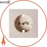 Панель e.lux.12311L.pn.ivory для розетки c з/до SHUKO, "слонова кістка"