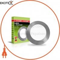 Світлодіодний EUROLAMP LED Світильник круглий точковий 6W 4000K(silver), Eurolamp, LED-DLR-6/4(silver)