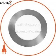 Світлодіодний EUROLAMP LED Світильник круглий точковий 6W 4000K(silver), Eurolamp, LED-DLR-6/4(silver)