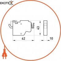 Enext i0020004 дополнительный сигнальный контакт e.industrial.ukm.400-800.b