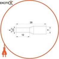 Enext s3036053 изолированный наконечник втулочный e.terminal.stand.e6012. blue 6,0 кв. мм, синий