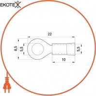 Ізольований наконечник e.terminal.stand.rvs.2.5.blue 1.5-2.5 кв. мм, синій, Enext, s1036058