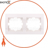 Рамка двомісна DERIY горизонтальна білий 702-0200-147