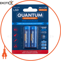 Аккумулятор Ni-MH с низким саморазрядом (LSD) Quantum 1800mAh AA FT, 2шт/уп blister