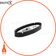 Світильник ERKA 1165D.i LED-Black-B, настінний з вбудованим датчиком руху, 12 W, 4200K, овальний, білий, IP 65, ERKA, 116535