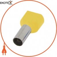 Enext s4037005 ізольований наконечник e.terminal.stand.te.2.1.5.yellow (te1508 yellow) 2x1,5 кв.мм, жовтий