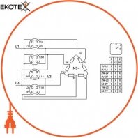 Enext 8428-200 пакетный переключатель lk25 / 4.322-ок / 45 в корпусе (под пломбировки), 0-1-2, 25а, ip44